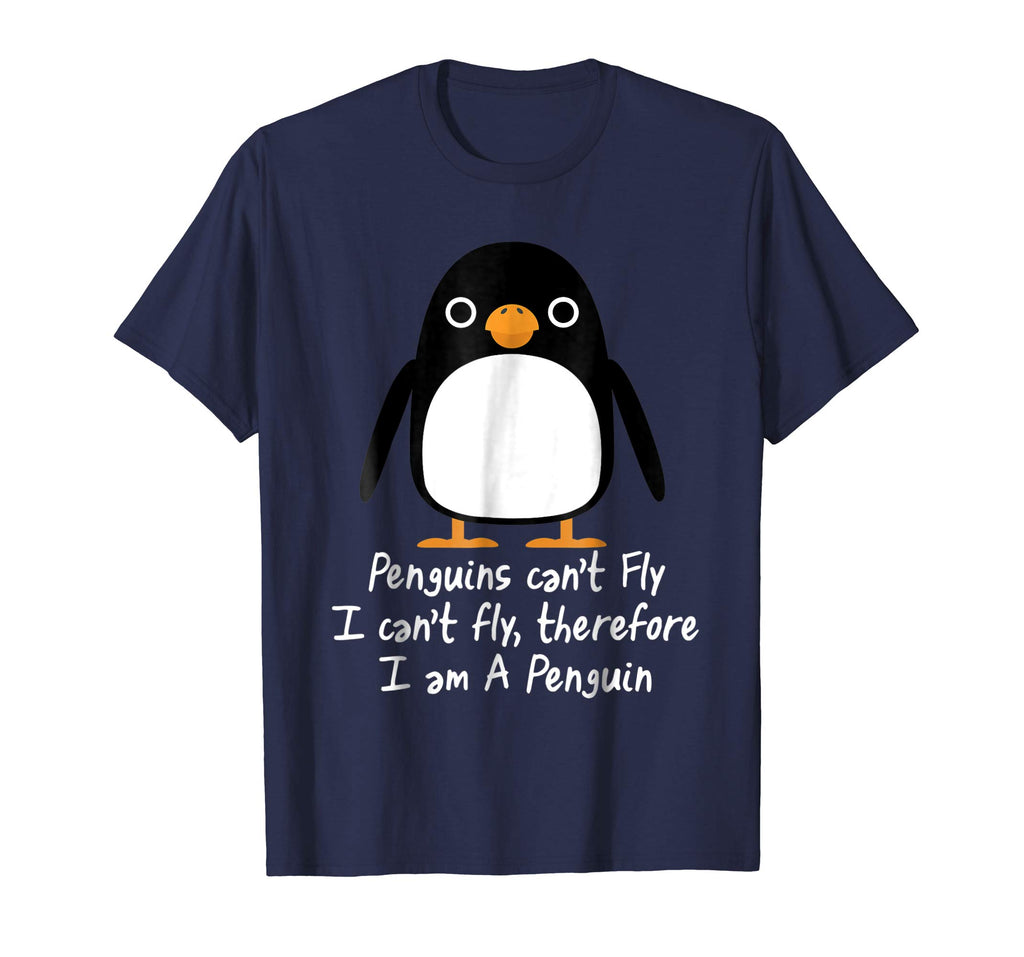 Funny Penguin T Shirt Cool I can't fly animal love gift tee