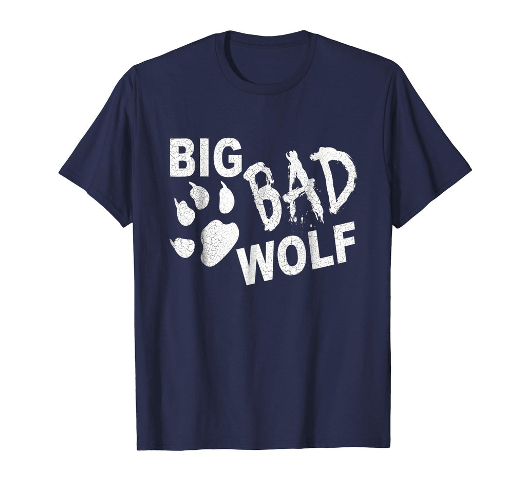 Big Bad Wolf Paw Distressed White Funny Novelty T Shirt