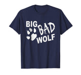 Big Bad Wolf Paw Distressed White Funny Novelty T Shirt
