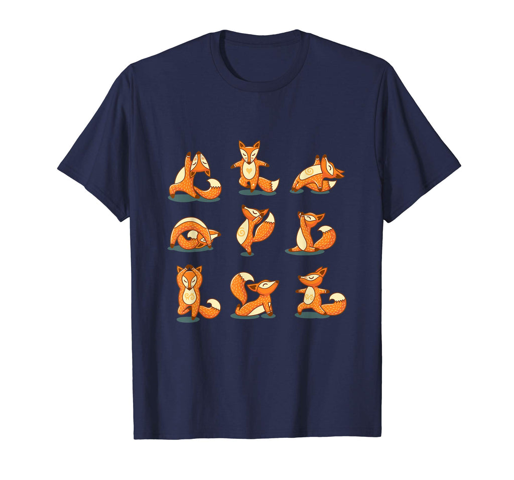 Yogi Fox Doing Yoga Exercise Funny Meditation T-Shirt