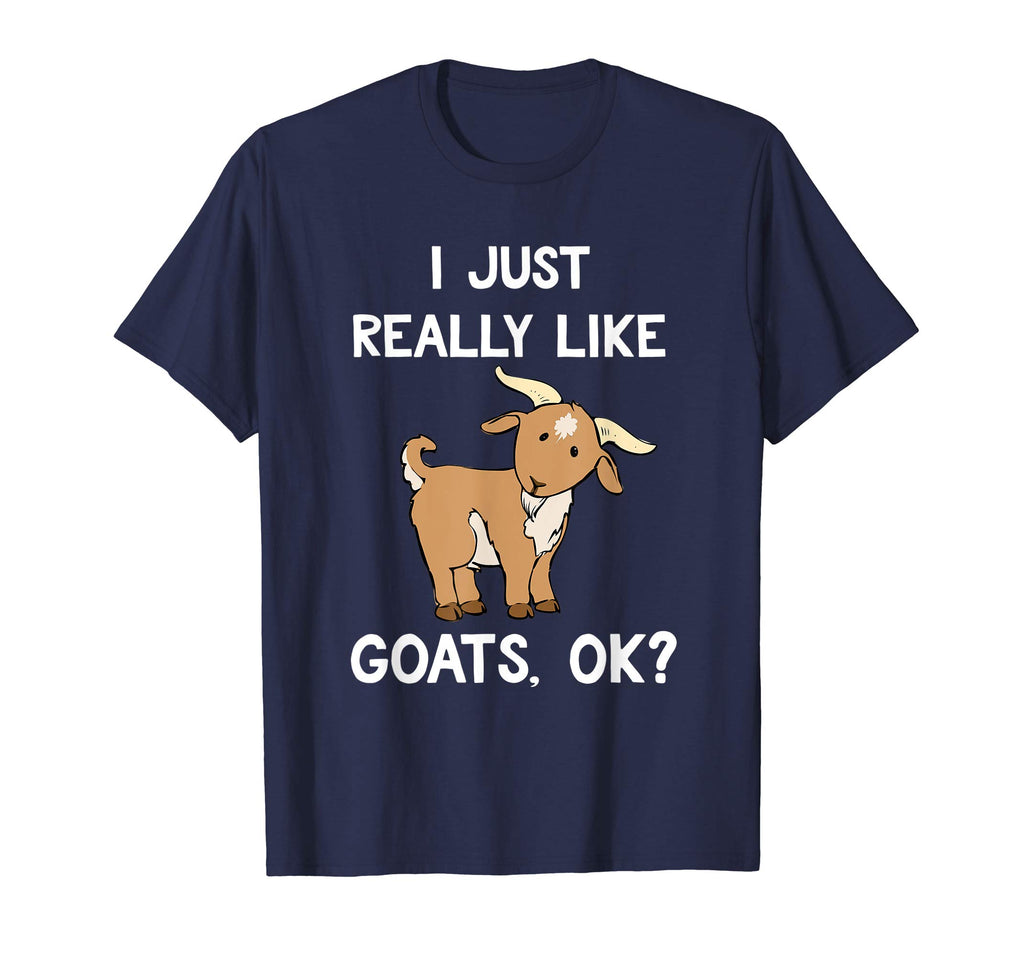 Funny Goat Shirt | I Just Really Like Goats Farmer T-Shirt