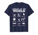 Animals Of The World T-Shirt, Funny Animal Tee