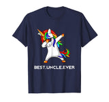 Funny Best Uncle Ever Dabbing Unicorn T Shirt Gift