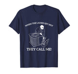 Mens HVAC Funny Shirt - When The Ladies Get Hot They Call Me