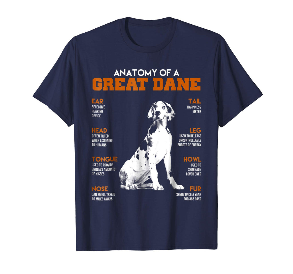 Anatomy Of A Great Dane Dogs T Shirt Funny Gift