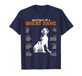 Anatomy Of A Great Dane Dogs T Shirt Funny Gift