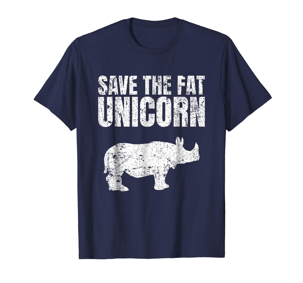 &quot;Save The Fat Unicorn&quot; Funny Rhino T-Shirt