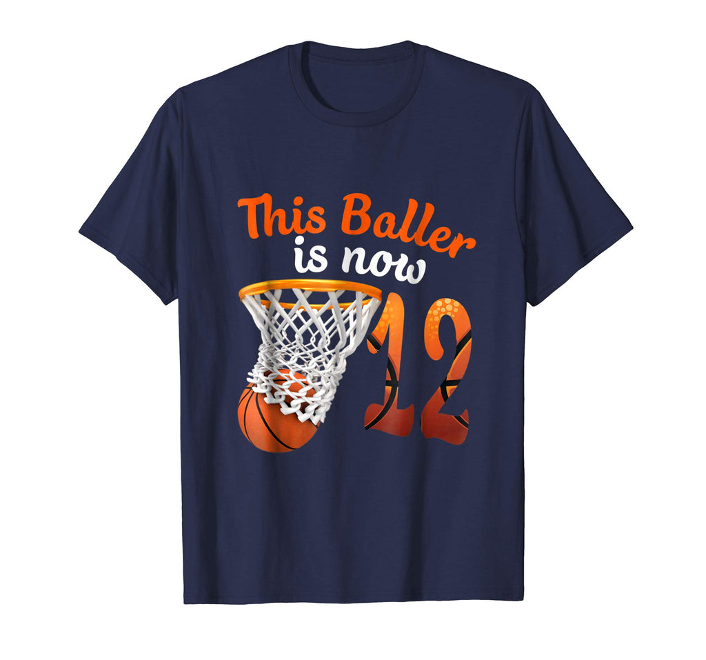 12th Birthday Basketball T-Shirt Funny 12 Years Old Gift