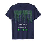 BINARY IT's EASY AS 1,2,3 Programming Coding Funny T-shirt