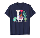 Sloth Riding Llama Tshirt Funny Valentines Day Gift