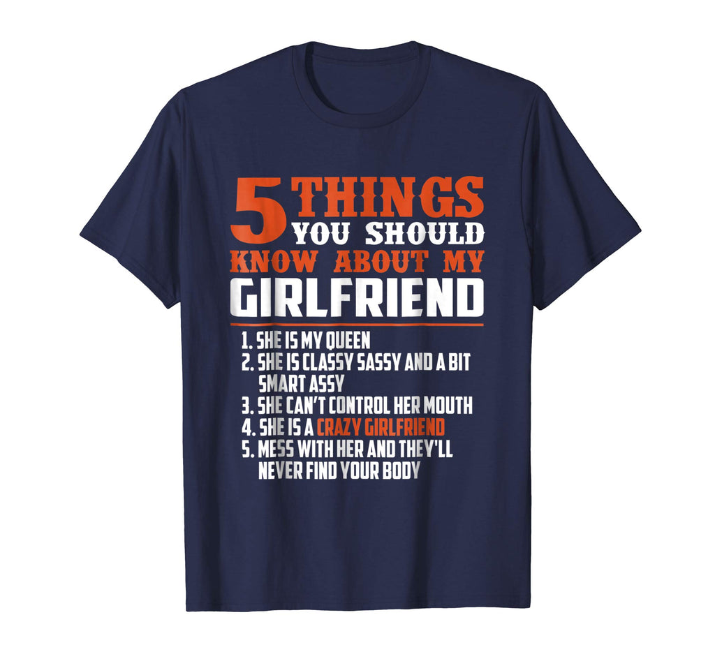 5 things you should know about my girlfriend funny shirt