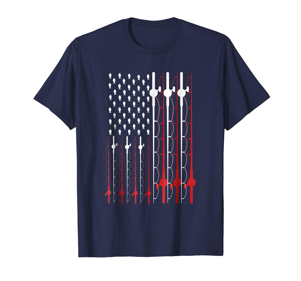 Fishing Shirt Funny American Flag Fishing Shirt