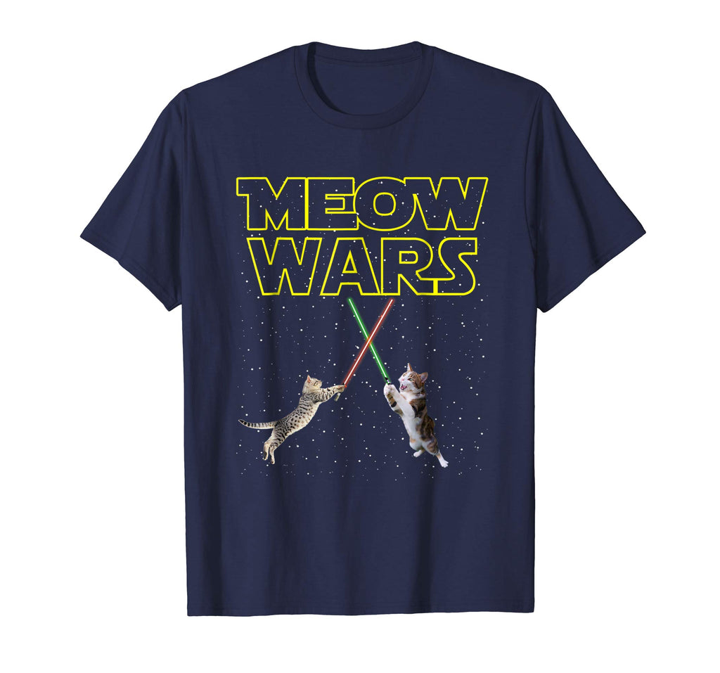 Meow Wars Funny Cat Men Women Kids T-Shirt