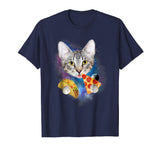 Funny Galaxy Cat Shirt | Space Cat Eat Pizza and Taco Shirt