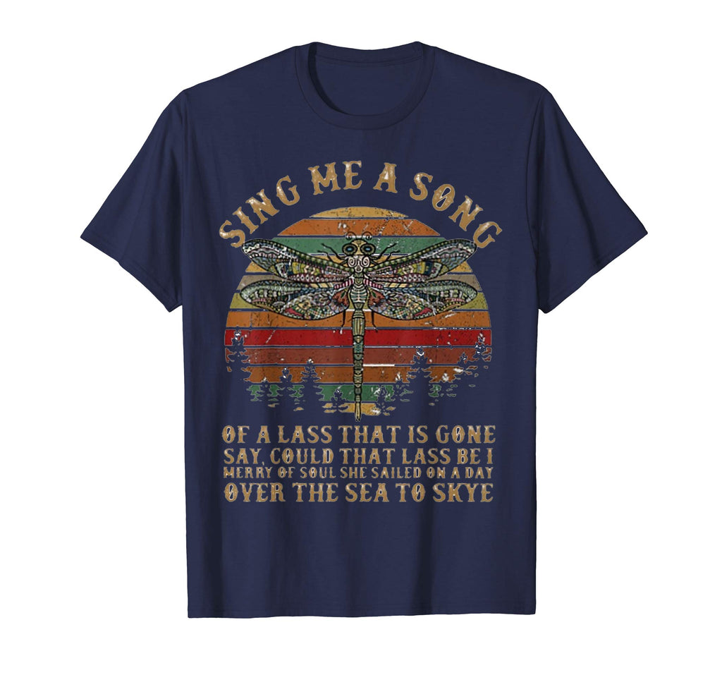 Dragonfly Sing Me A Song Retro Vintage Sunset Funny TShirt