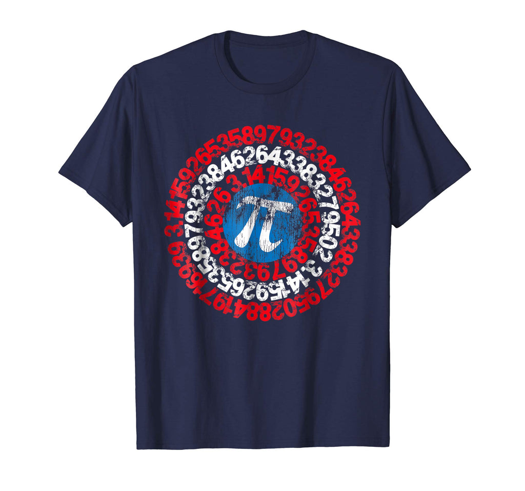 Captain Pi Superhero Shield Funny Math Pi Day T-Shirt