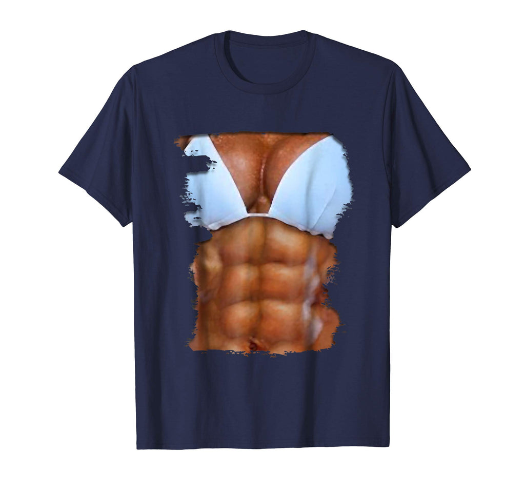 Fake Abs T Shirt Funny Bikini Body Muscle Six Pack 3D