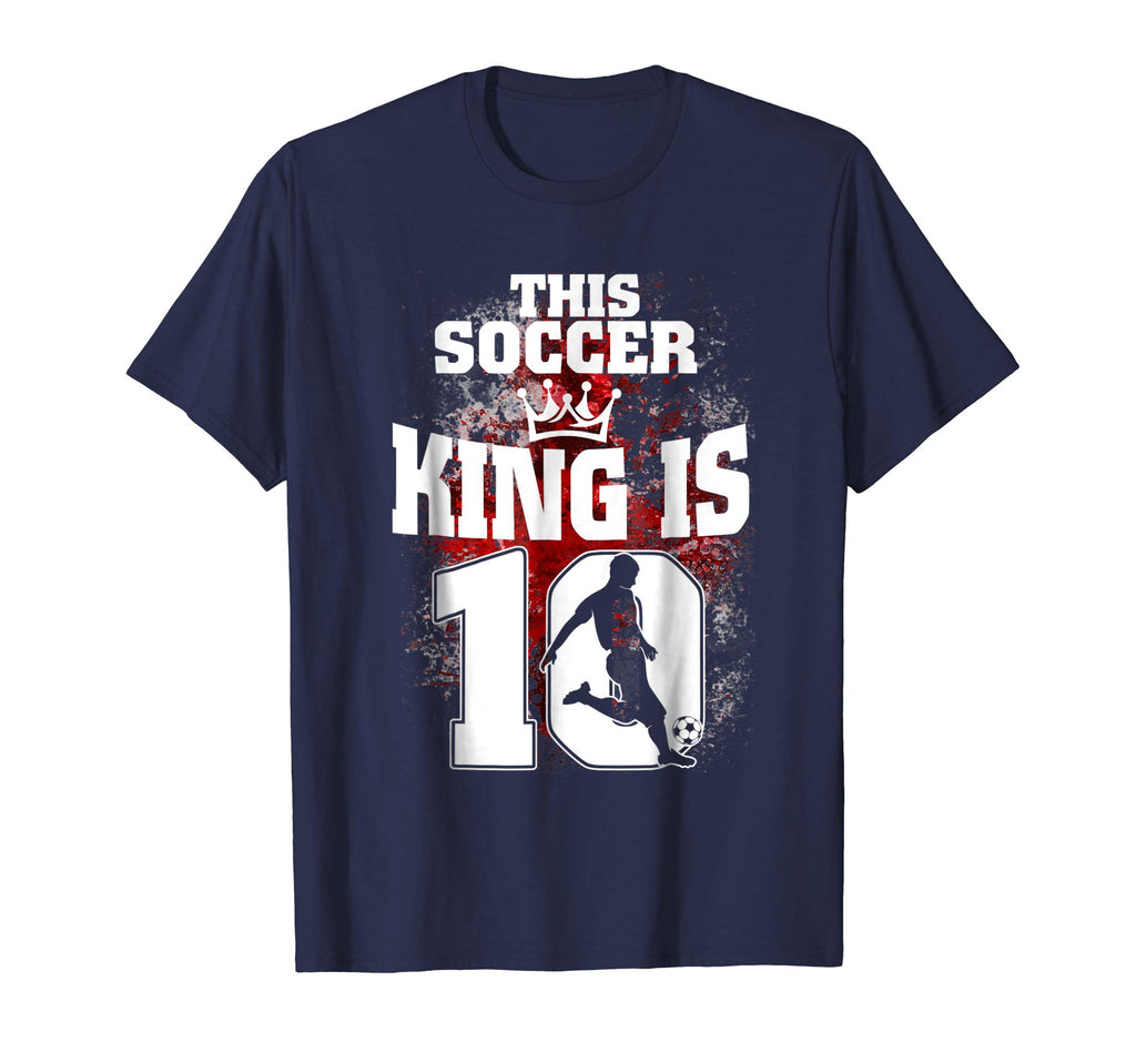 10th Birthday Funny T-Shirt This Soccer King Is 10 Years Old