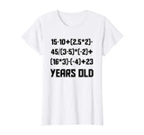 40 Years Old Algebra Equation Funny 40th Birthday Math Shirt