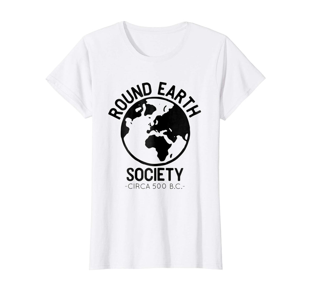 Round Earth Society T-Shirt Funny Anti Flat Earth Globe Tee