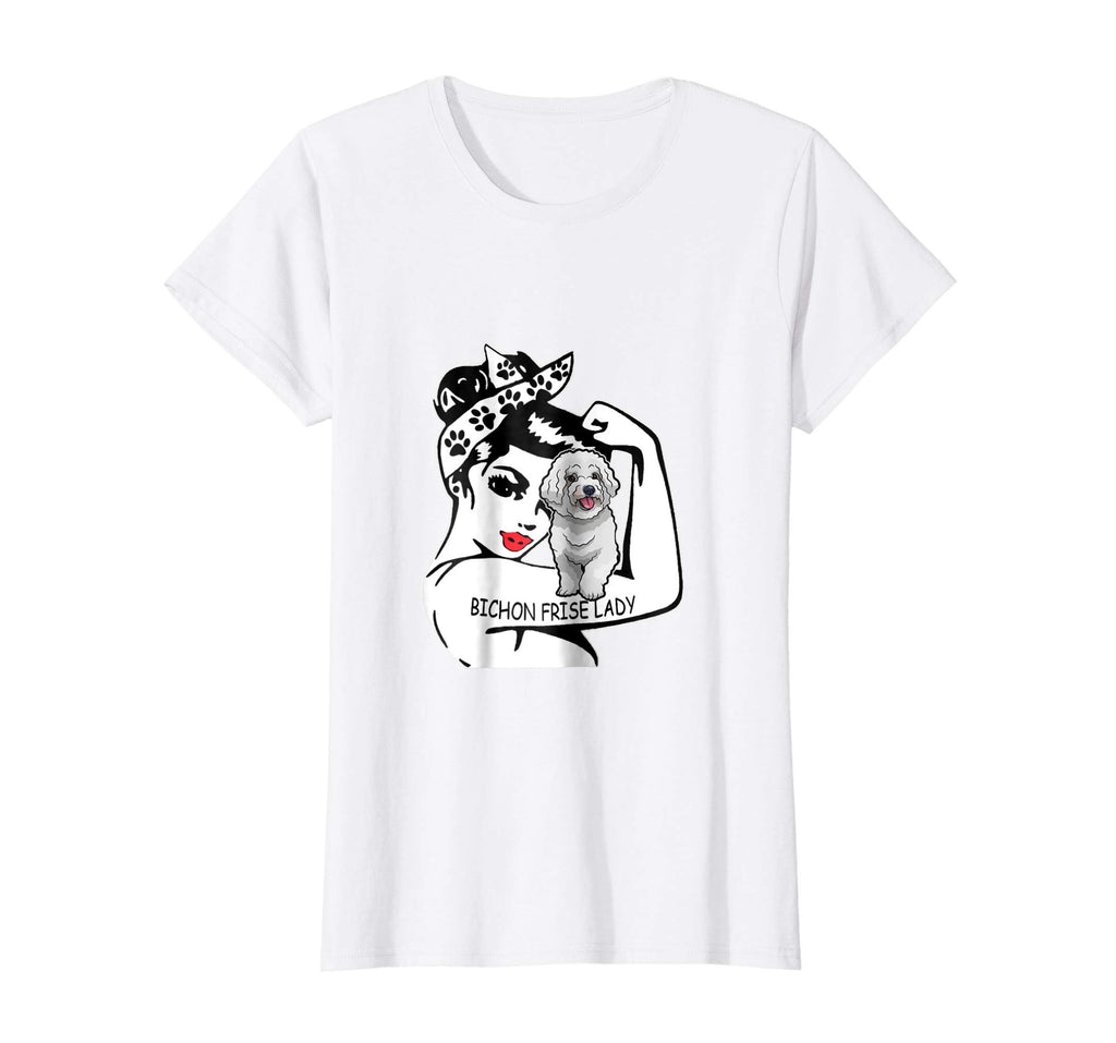 Bichon Frise Strong Lady T-shirt Funny Mom Birthday Gift