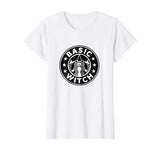 Basic Witch Funny Halloween T shirt for Coffee Drinkers