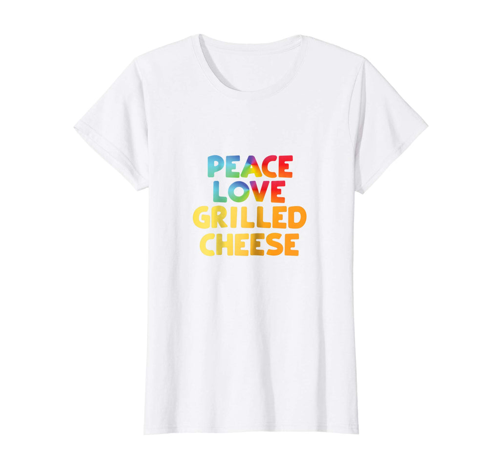 Grilled Cheese T-Shirt Funny Tee Peace Love Grilled Cheese