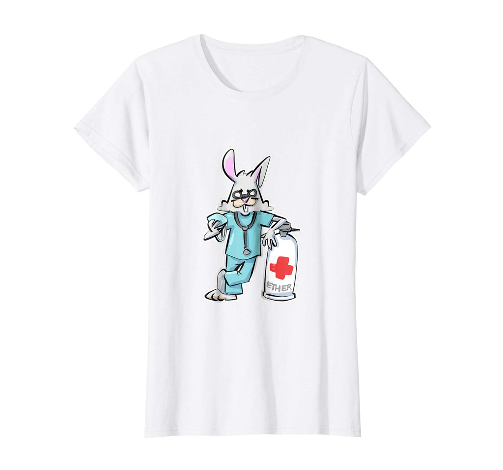 Anesthesia Ether Bunny Funny Easter Medical T-shirt