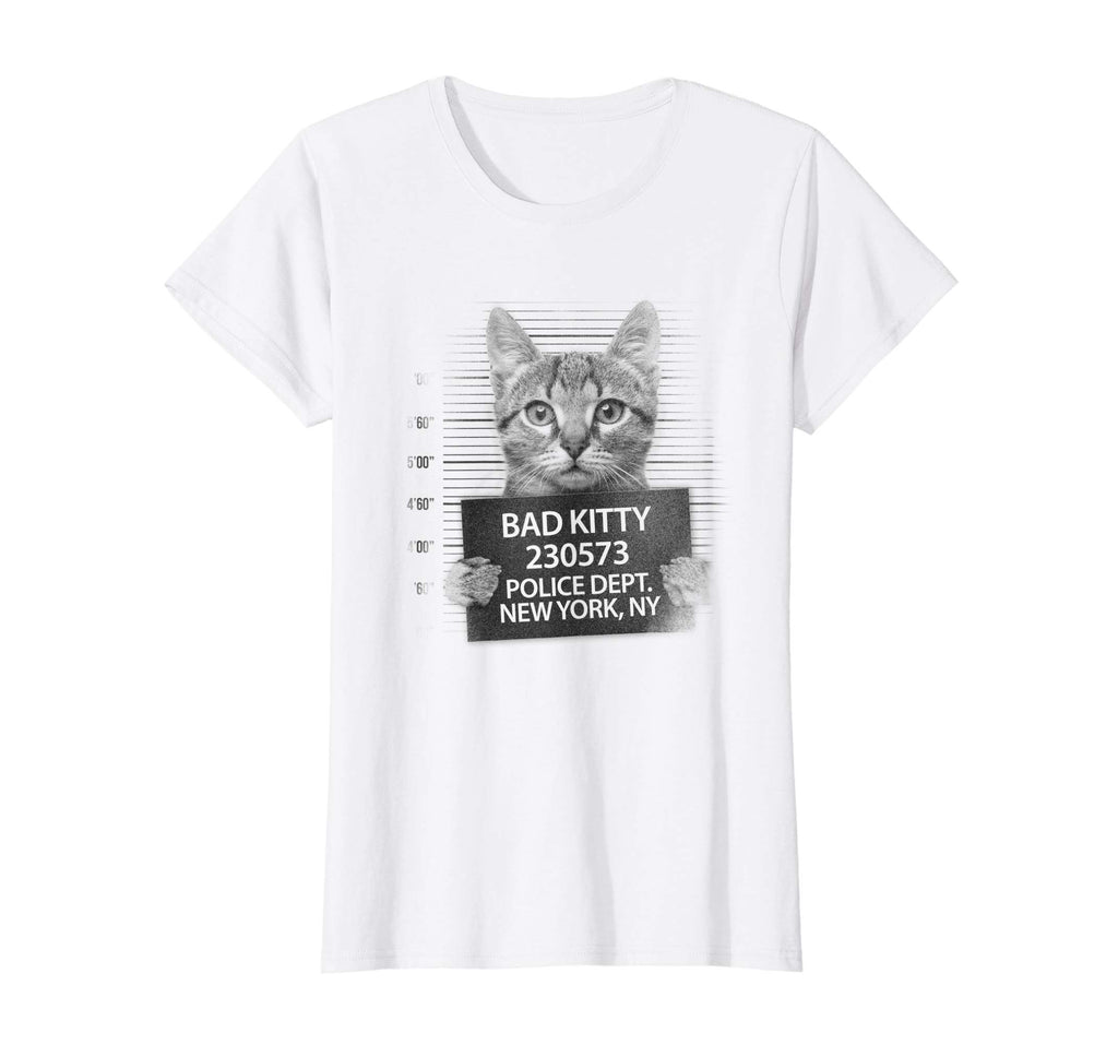 Bad Kitty Cat Police Line Up Funny Cats T-shirt Unisex
