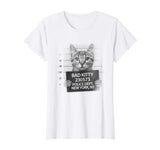 Bad Kitty Cat Police Line Up Funny Cats T-shirt Unisex