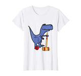 Smiletodaytees Funny T-rex Dinosaur Playing Croquet T-shirt