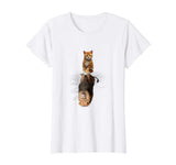 Funny Cat Tee shirt, Kitten Cat and Lion Mirror T-shirt