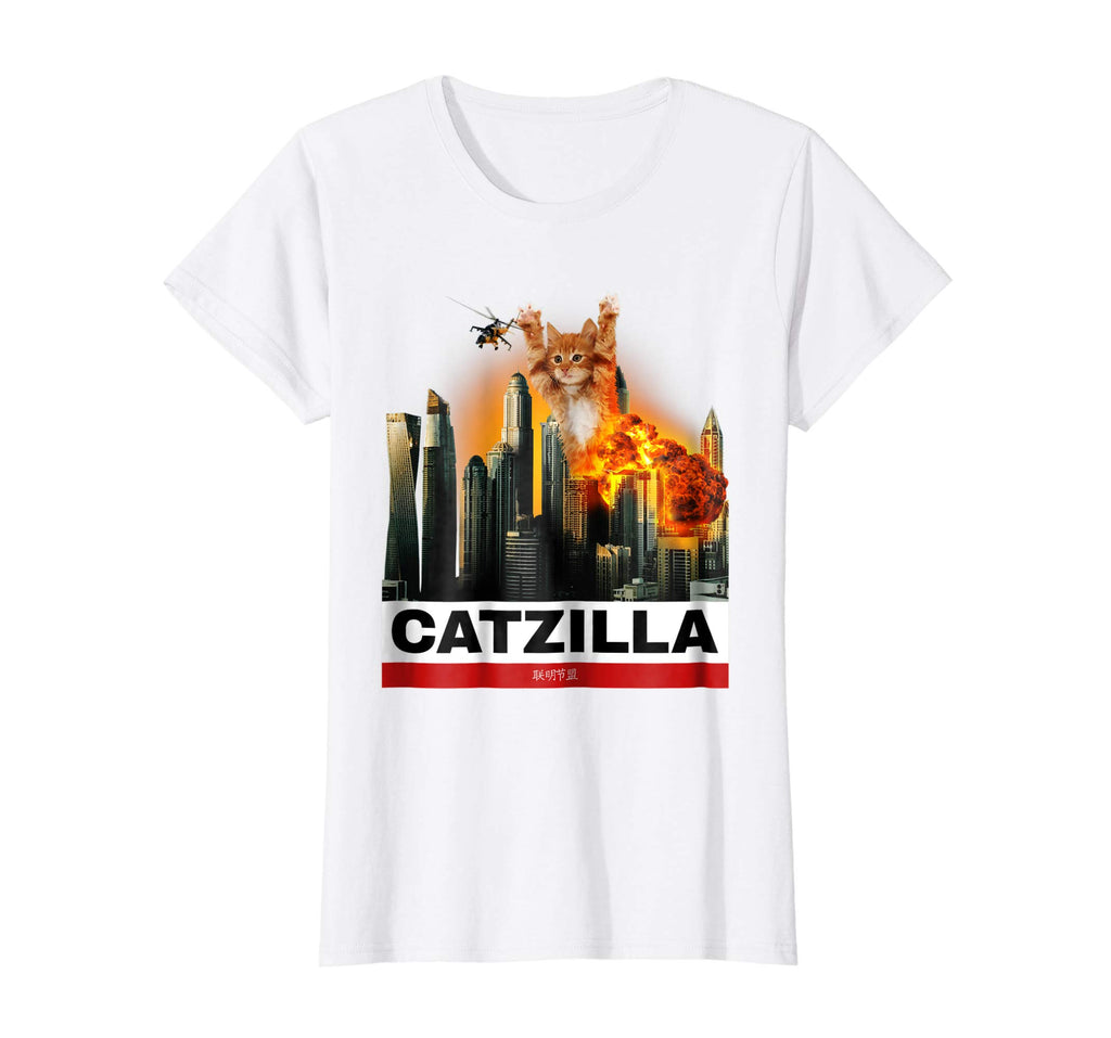 CATZILLA - Funny Kitty Tshirt for Cat lovers to Halloween