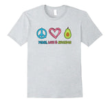 Peace Love and Avocados T-shirt, Funny Fruit T-shirt