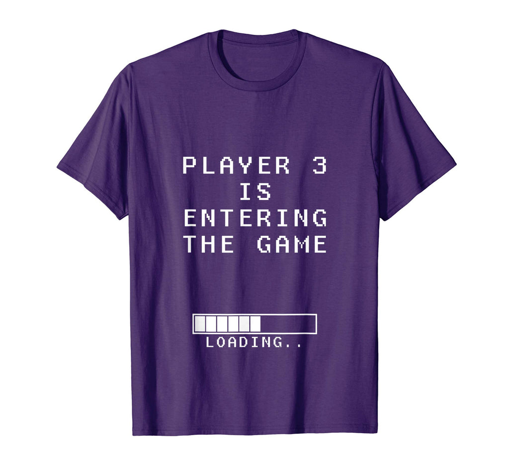 Player 3 Entering game shirt Funny gamer pregnancy announce
