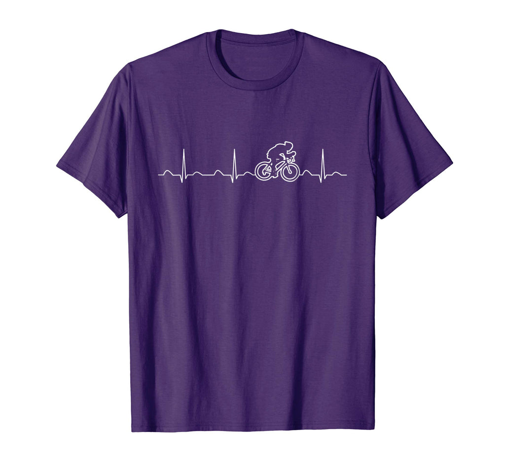 Cycling Heartbeat Shirt, Funny Cute Bicycle Bike Rider Gift