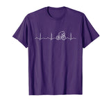 Cycling Heartbeat Shirt, Funny Cute Bicycle Bike Rider Gift