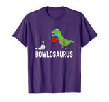 Funny Bowling Shirts Dinosaur Bowler T-Shirt Dino Gift Idea