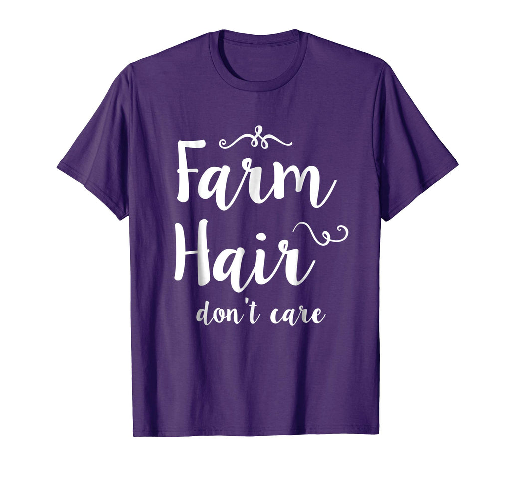 Perfect Farmer T-Shirts FARM Hair Don't Care Funny Shirt