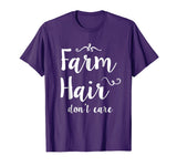 Perfect Farmer T-Shirts FARM Hair Don't Care Funny Shirt