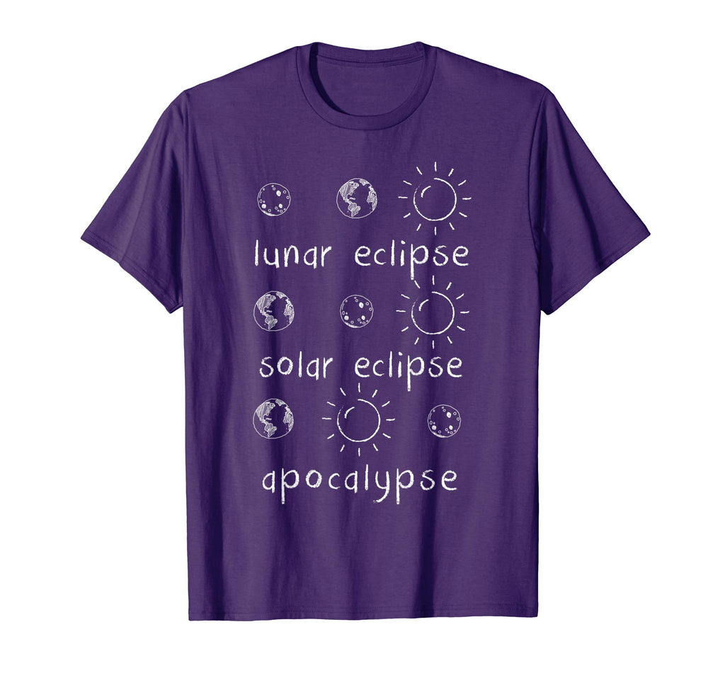 Lunar Solar Eclipse and Apocalypse Funny Science T-shirt