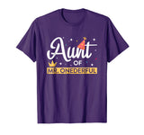 Aunt Of Mr. Onederful T-Shirt Funny First Birthday Nephew