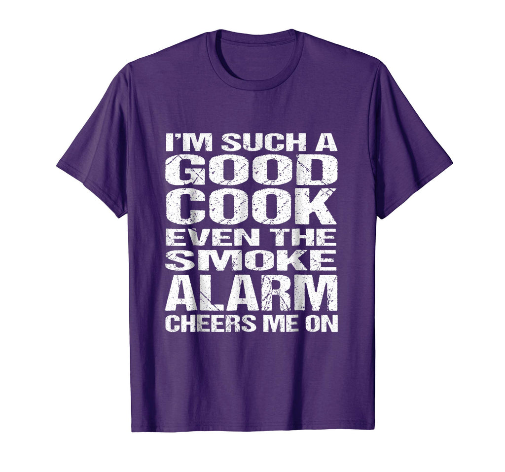 Bad Cook Funny Shirt: Smoke Alarm Cheers Me On Tee