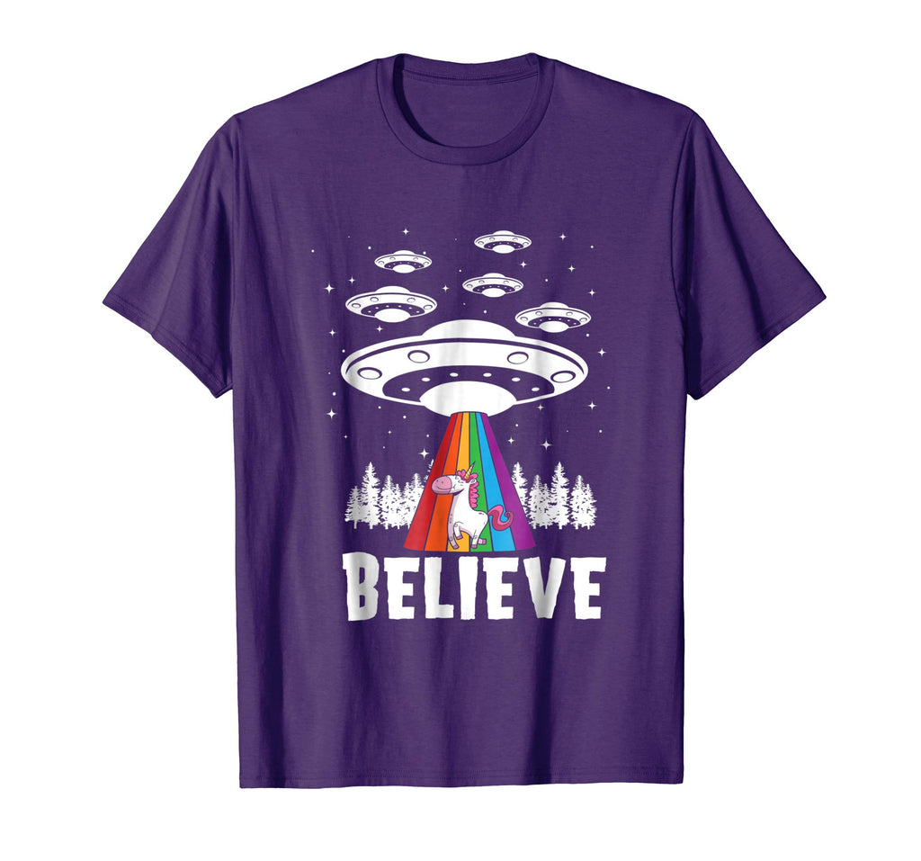 Alien Unicorn Rainbow Abduction T-Shirt Funny Gift