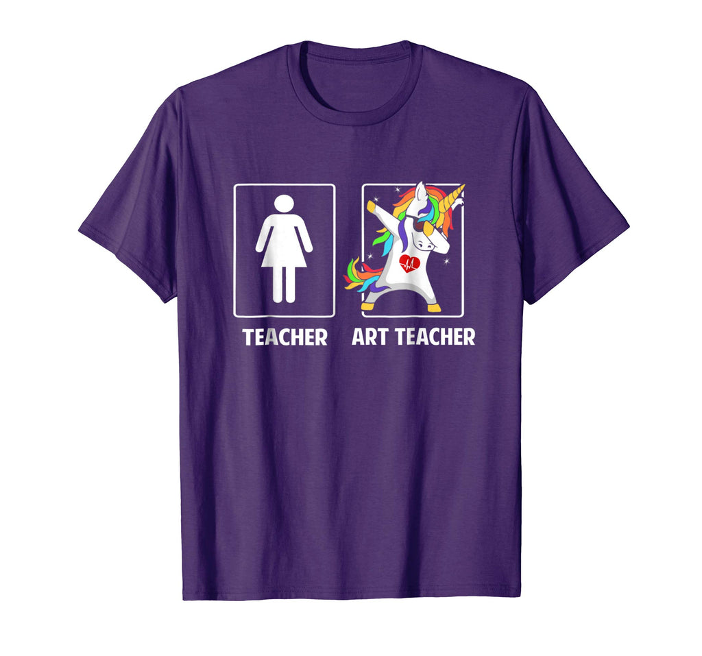 Art Teacher Unicorn Dabbing Funny T Shirt Gifts Dab Dabs