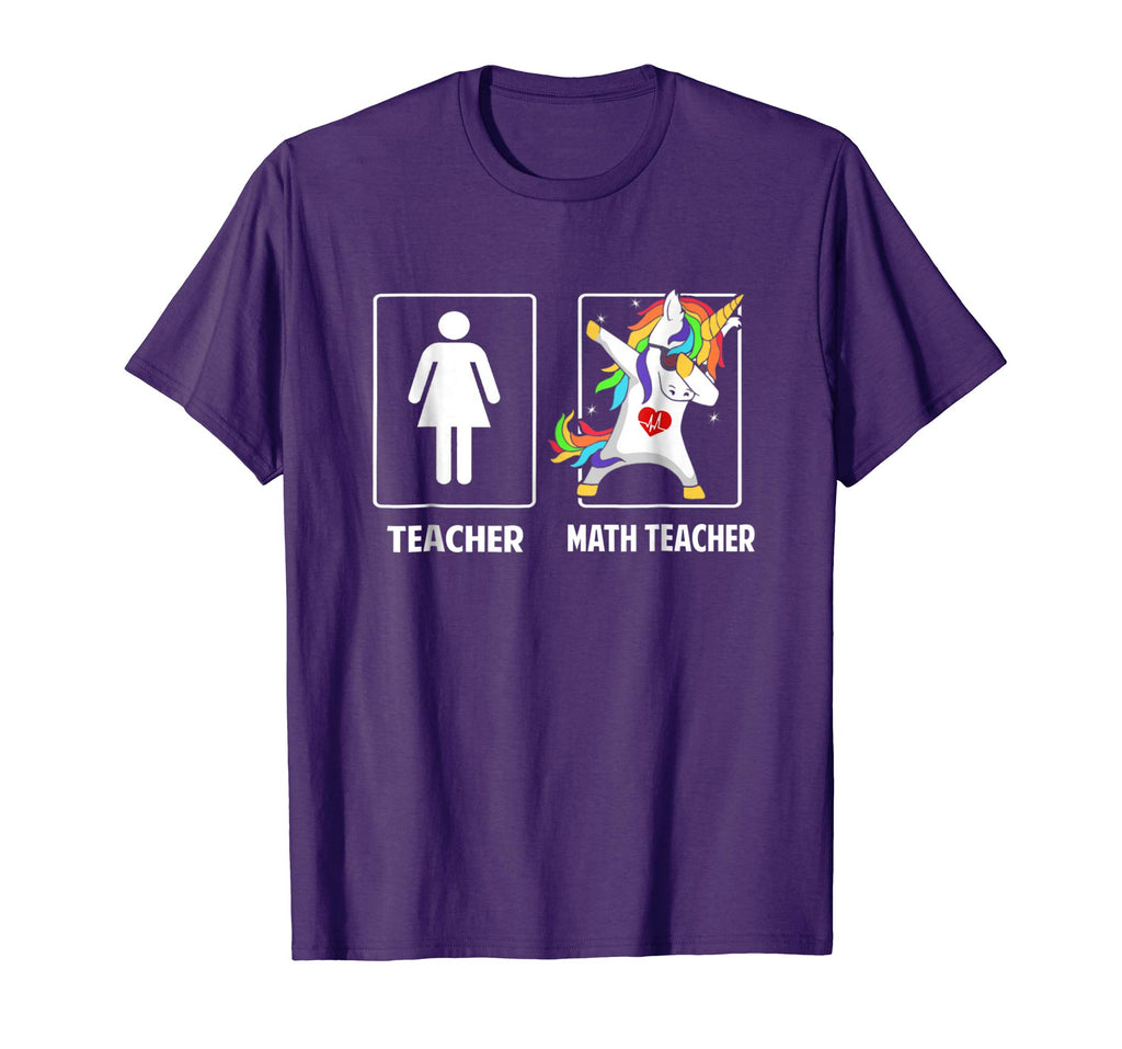 Math Teacher Unicorn Dabbing Funny T Shirt Gifts Dab Dabs
