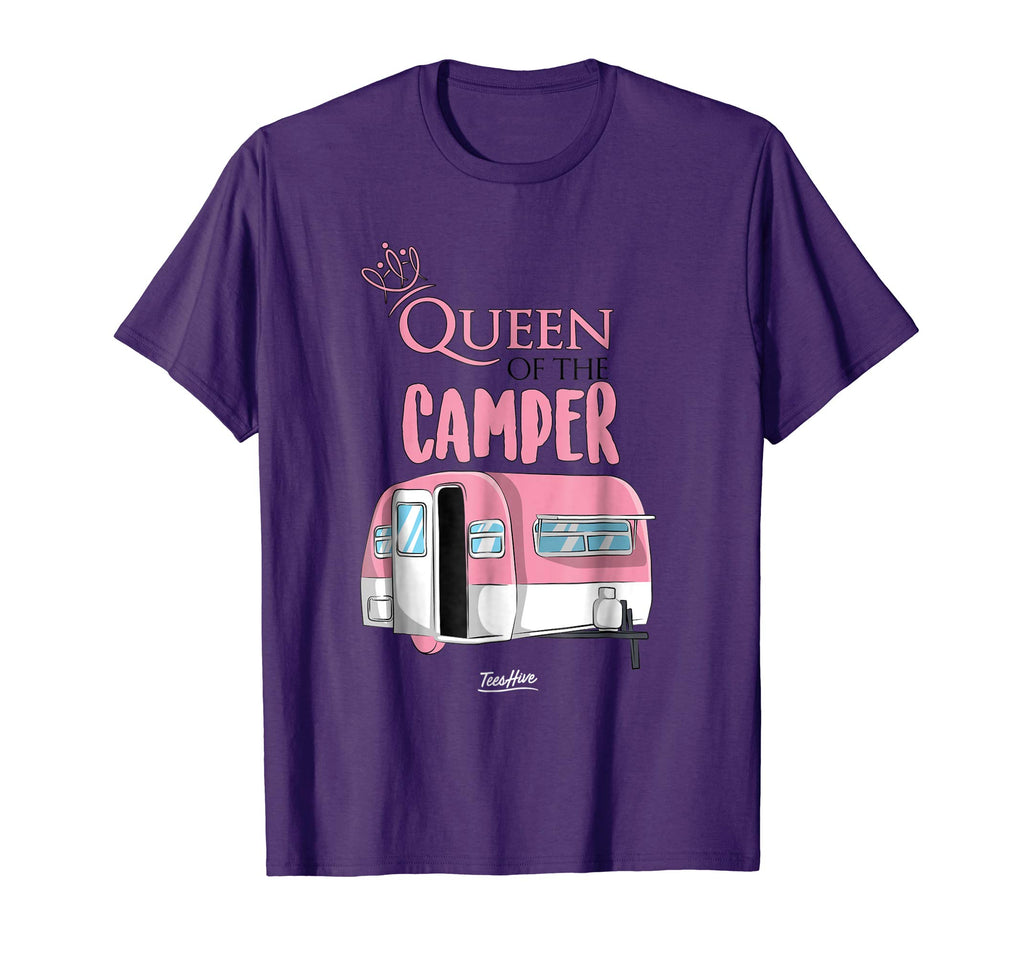 Queen Of The Camper T-Shirt Funny Camping Queen Shirt Gift