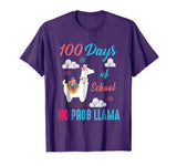 100 days of School Shirt No Prob Llama Funny Gift