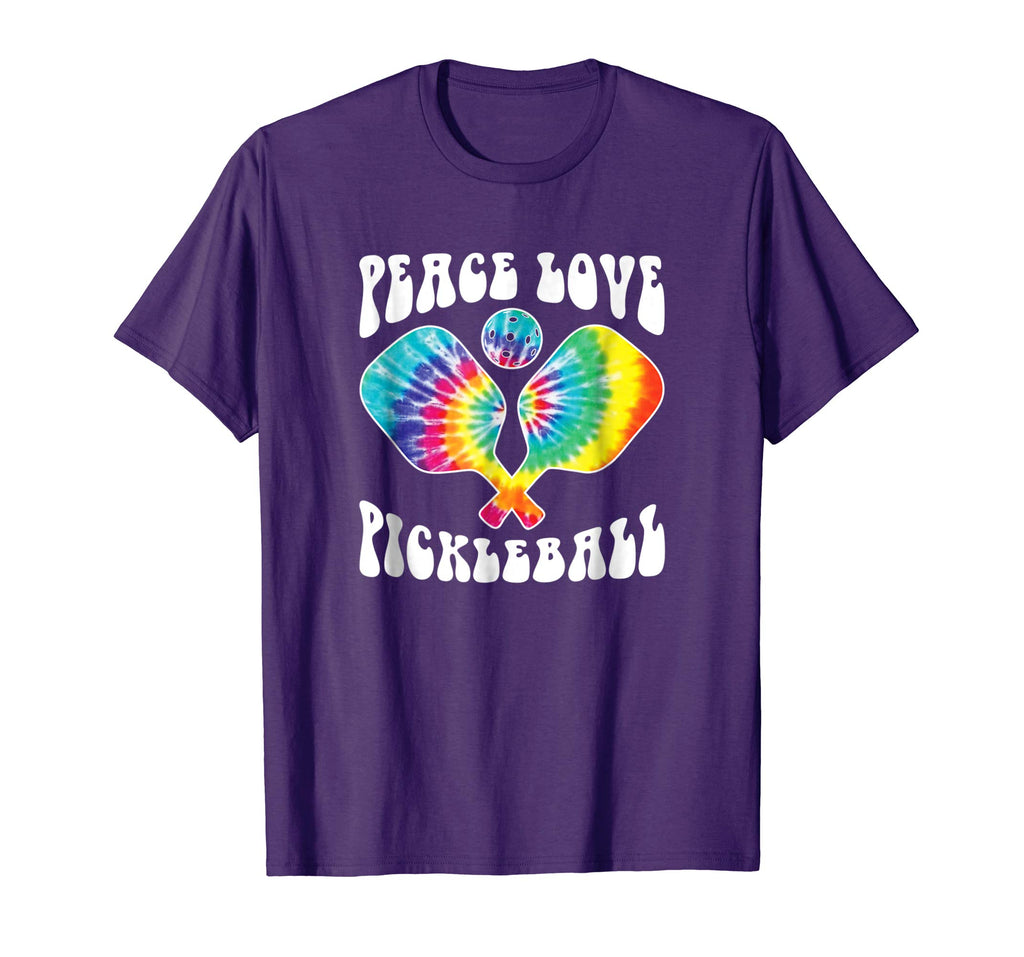 Pickleball Peace Love Funny Tie Dye T-Shirt