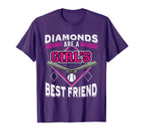 Funny Softball t-shirt - DIAMONDS ARE A GIRL'S BEST FRIEND